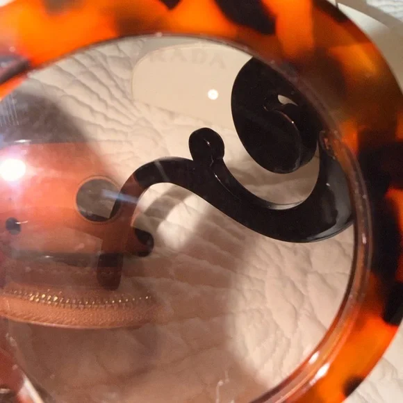 Prada Minimal Baroque Women's Tortoise and Red Swirl Sunglasses - Picture 3 of 15